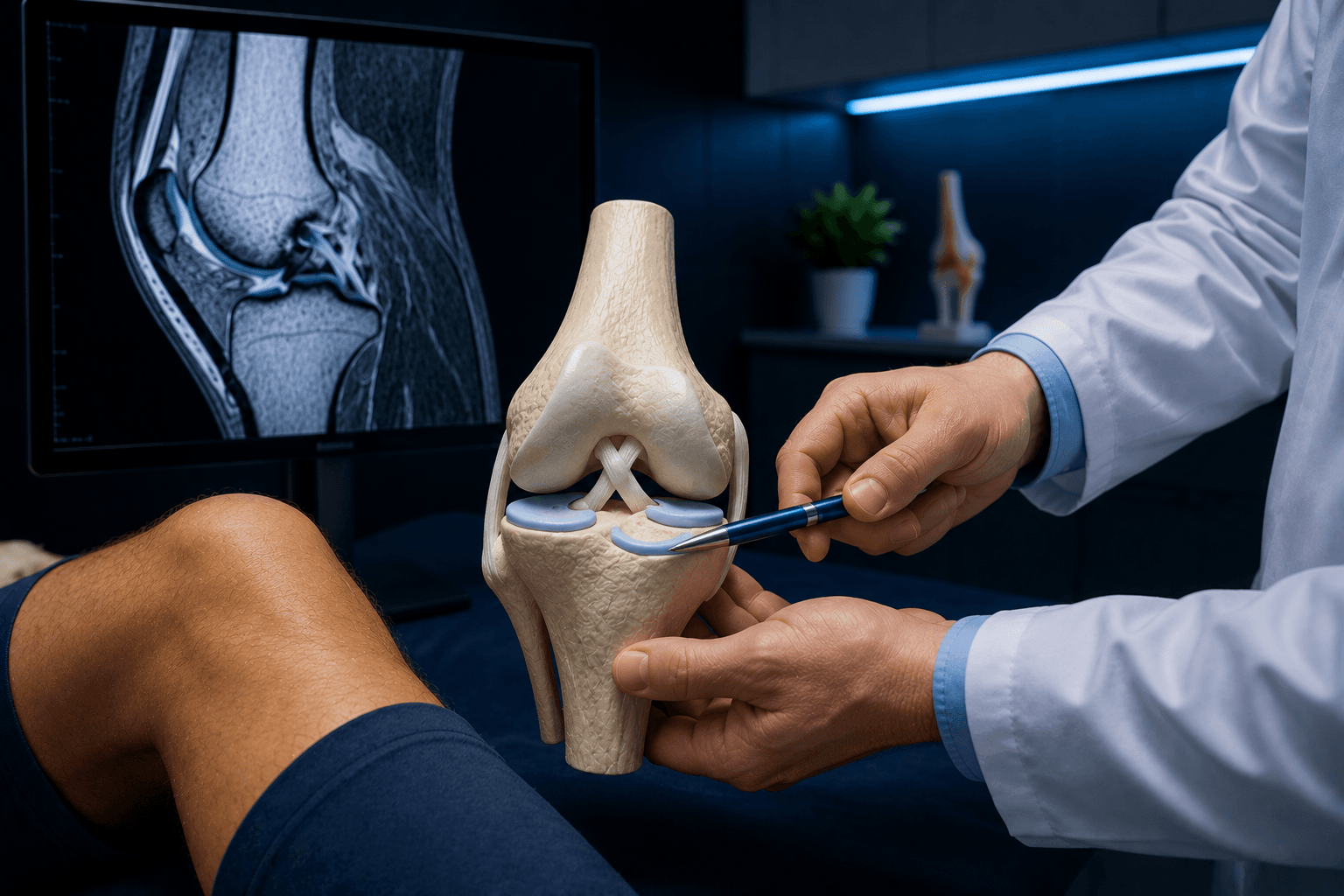 Reparo meniscal por meniscoplastia